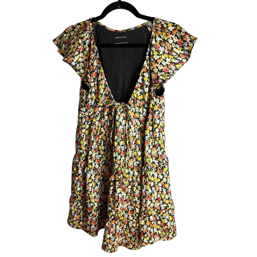 Urban Outfitters Bae Ditsy Floral Flutter Sleeve Baby Doll Dress Women's Size XS